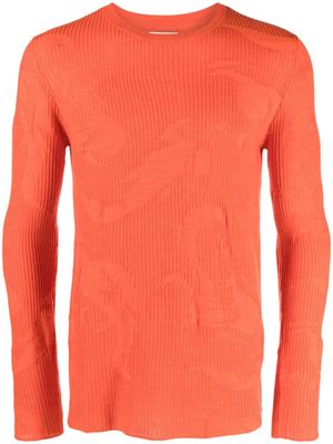 Feng Chen Wang Phoenix jacquard knit jumper - Orange