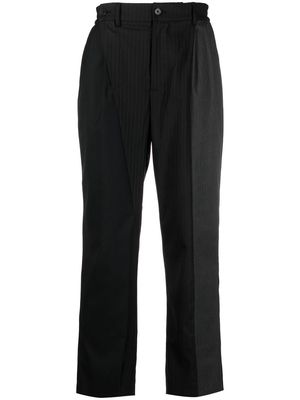 Feng Chen Wang striped straight-leg trousers - Black