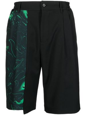 Feng Chen Wang swirl-print knee-length shorts - Green