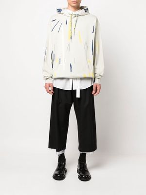 Feng Chen Wang tie-dye print cotton hoodie - Neutrals