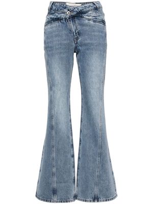 Feng Chen Wang twist-detail flared jeans - Blue