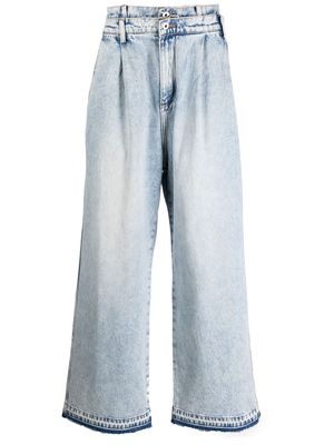 Feng Chen Wang wide-leg denim jeans - Blue