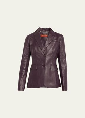 Fenice Leather Blazer Jacket