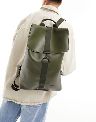 Fenton clip front backpack in khaki-Green