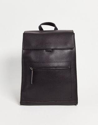Fenton square top backpack in black