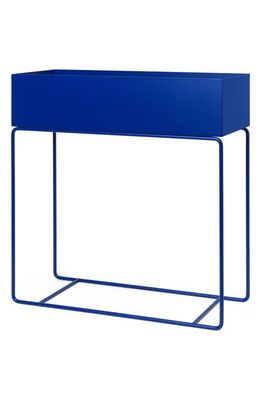 ferm LIVING Coated Steel Plant Box in Bright Blue