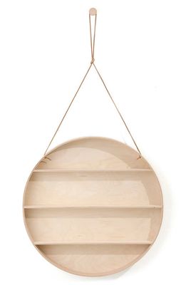 ferm LIVING The Round Dorm Hanging Wooden Display Case in Natural