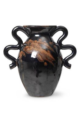 ferm LIVING Verso Handled Vase in Black