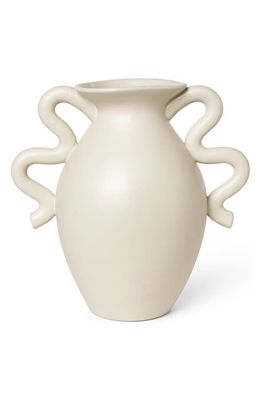 ferm LIVING Verso Handled Vase in Cream