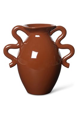 ferm LIVING Verso Handled Vase in Terracotta