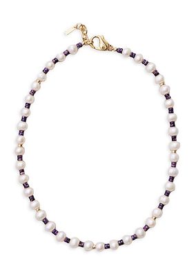 Fern 14K & 18K Gold-Plated, Freshwater Pearl & Heishi Beads Necklace