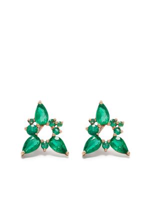 Fernando Jorge 18kt rose gold Electric Spark emerald stud earrings