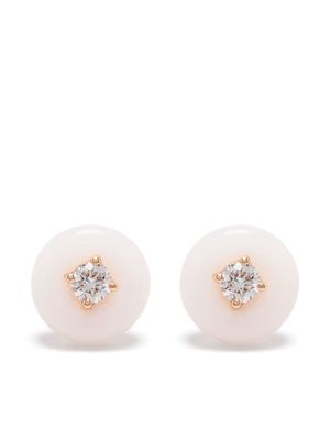 Fernando Jorge 18kt rose gold Orbit pink opal diamond earrings