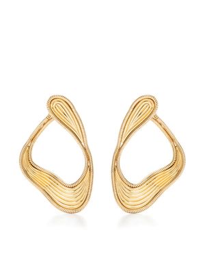 Fernando Jorge 18kt yellow gold Stream Lines hoop earrings