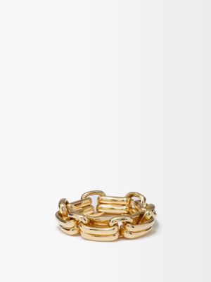 Fernando Jorge - Double Links 18kt Gold Chain Ring - Womens - Yellow Gold