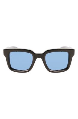 FERRAGAMO 48mm Small Rectangular Sunglasses in Black