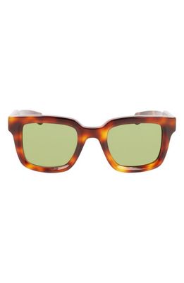 FERRAGAMO 48mm Small Rectangular Sunglasses in Tortoise