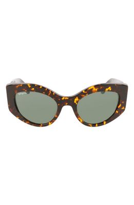 FERRAGAMO 53mm Gancini Butterfly Sunglasses in Vintage Tortoise