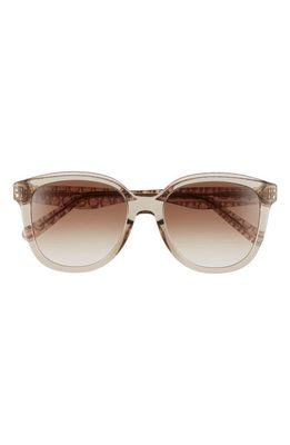FERRAGAMO 53mm Gradient Square Sunglasses in Crystal Sand/Brown Gradient