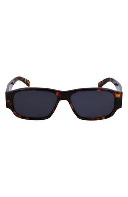 FERRAGAMO 57mm Rectangular Sunglasses in Dark Tortoise