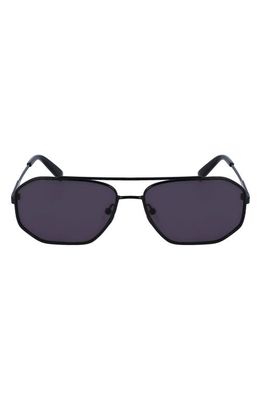 FERRAGAMO 60mm Navigator Sunglasses in Black