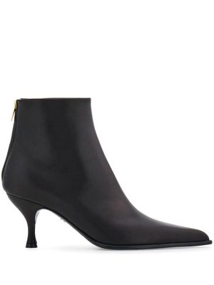 Ferragamo 70mm leather ankle boots - Black