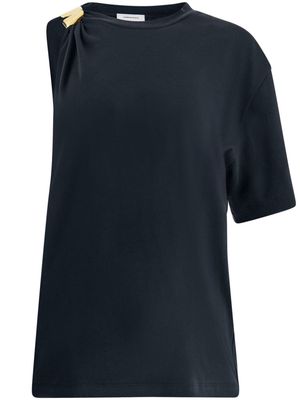 Ferragamo asymmetric clip-embellished T-shirt - Black