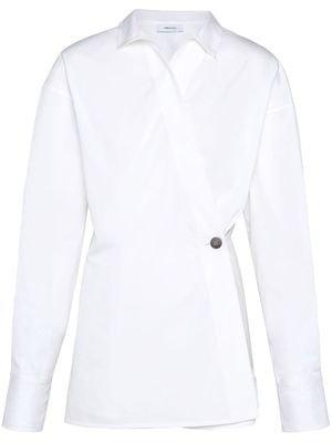 Ferragamo Asymmetric cotton shirt - White