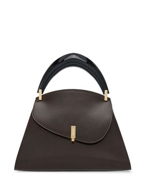 Ferragamo asymmetric leather tote bag - Brown