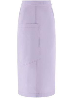 Ferragamo asymmetric-pocket midi skirt - Purple