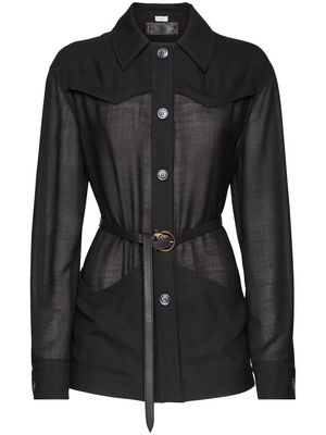 Ferragamo belted-waist jacket - Black