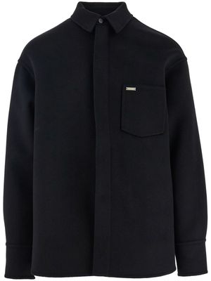 Ferragamo chest-pocket long-sleeve shirt jacket - Black