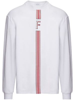 Ferragamo College stripe-print long-sleeve T-shirt - White