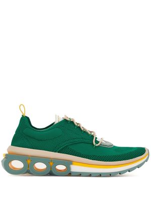 Ferragamo colour-block chunky sneakers - Green