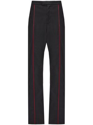 Ferragamo contrasting-trim cotton track pants - Black