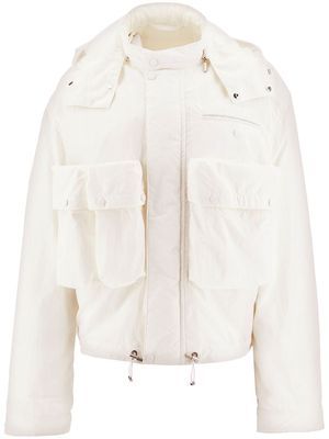 Ferragamo cropped hooded jacket - White