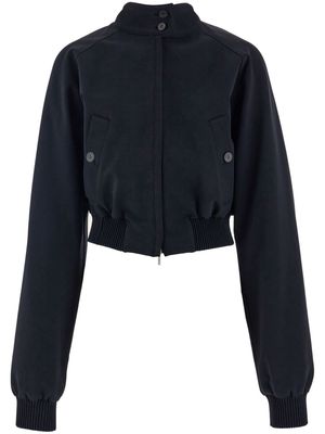 Ferragamo cropped zipped bomber jacket - Black