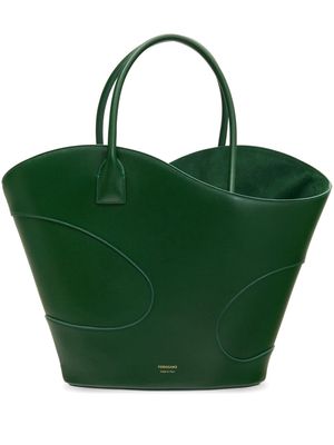 Ferragamo cut-out tote bag - Green