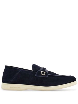 Ferragamo Deconstructed Gancini-detailed suede loafers - Blue