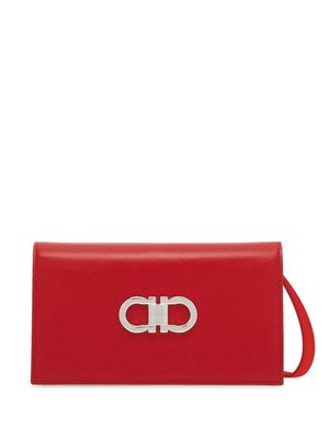 Ferragamo Double Gancini leather mini bag - Red