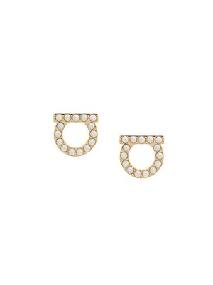 Ferragamo embellished Gancio earrings - Metallic