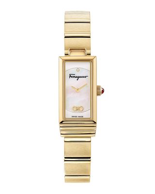 Ferragamo Essential Stainless Steel Watch with Bracelet Strap, Yellow Gold IP