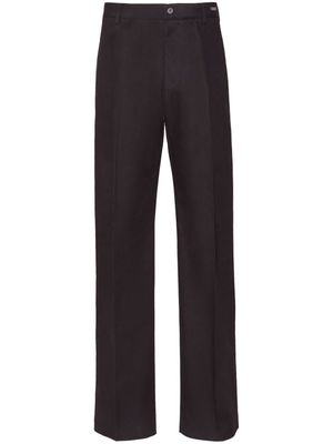 Ferragamo flared cotton chino trousers - Black