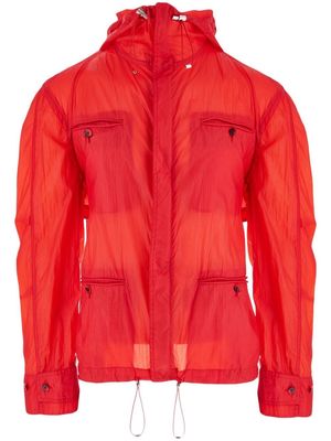 Ferragamo four-pocket hooded jacket - Red