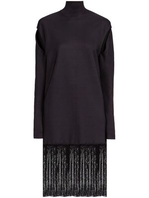 Ferragamo fringed cut-out minidress - Black