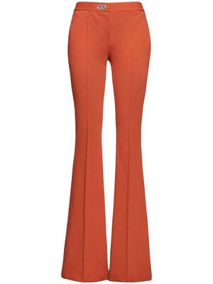Ferragamo Gancini-button flared trousers - Orange