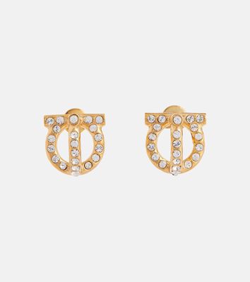 Ferragamo Gancini crystal-embellished earrings