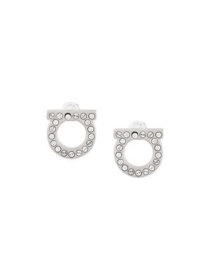 Ferragamo Gancini crystal embellished stud earrings - Metallic