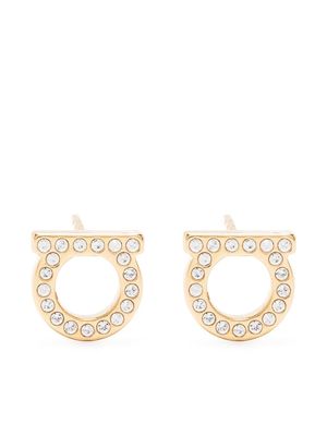 Ferragamo Gancini embellished earrings - Gold