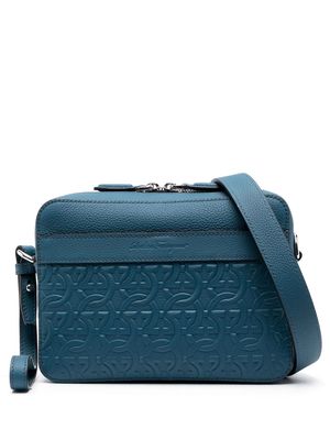 Ferragamo Gancini leather crossbody bag - Blue